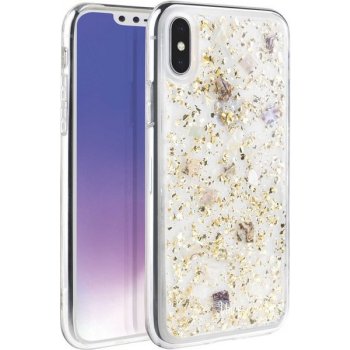 Pouzdro Uniq Hybrid iPhone XS Max Lumence Clear - Champagne zlaté