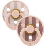 Bibs Studio Colour Block dudlíky kaučuk 2ks Baby Pink Coral – Zboží Dáma