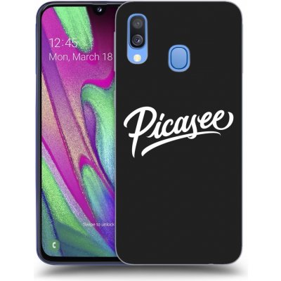 Pouzdro Picasee silikonové Samsung Galaxy A40 A405F - Picasee - White černé – Zbozi.Blesk.cz