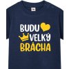 Kojenecké tričko a košilka Tričko pro miminka Budu velký brácha Námořnická modrá Canvas Dětské tričko pro nejmenší Bezvatriko.cz