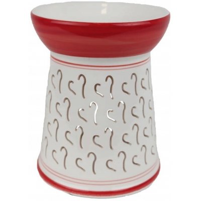 Morex aroma lampa keramická 14,8 cm bílá červená – Zboží Mobilmania