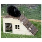 Kerbl Domeček pro králíky s rampou dřevěný 50 x 25 x 25 cm – Zboží Mobilmania