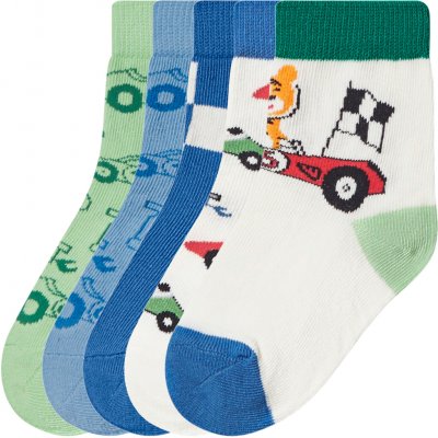 Lupilu Dětské ponožky s BIO bavlnou, 5 párů modrá/zelená/bílá – Hledejceny.cz
