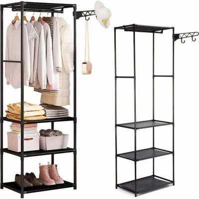 Otevřená šatní skříň MILENA - černá – Zboží Dáma