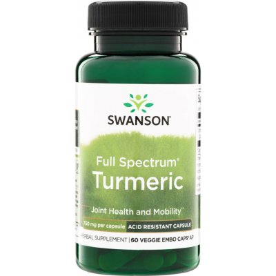 Swanson Kurkuma Turmeric s prodlouženou absorpcí 750 mg 60 kapslí – Hledejceny.cz
