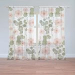 Sablio Záclony Jarní květy: 2ks 150x250cm – Hledejceny.cz