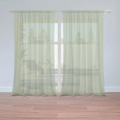 Záclony Zelená serene: 2 ks - 150x250 cm - Sablio – Hledejceny.cz