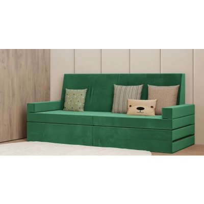 DobreSny Rozkládací pohovka Vision Trinity zelená – Zboží Mobilmania