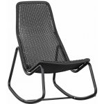 WOOOD Tonny Černé ratanové zahradní houpací křeslo – Zbozi.Blesk.cz