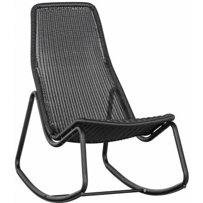 WOOOD Tonny Černé ratanové zahradní houpací křeslo – Zbozi.Blesk.cz