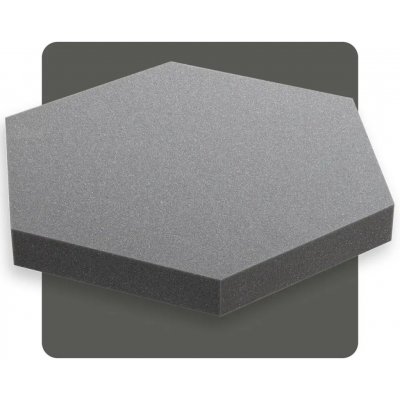 Akustický panel šestiúhelník šedý 50x50 cm tloušťka 5cm hexagon – Hledejceny.cz