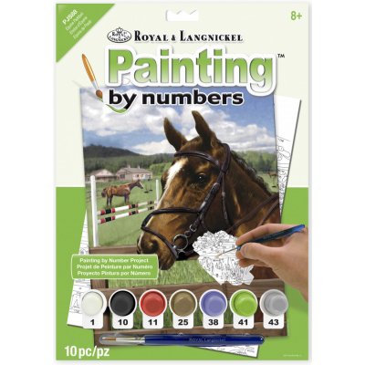 Royal Langnickel Malování podle čísel 22x30 cm - Kůň v ohradě – Zboží Dáma