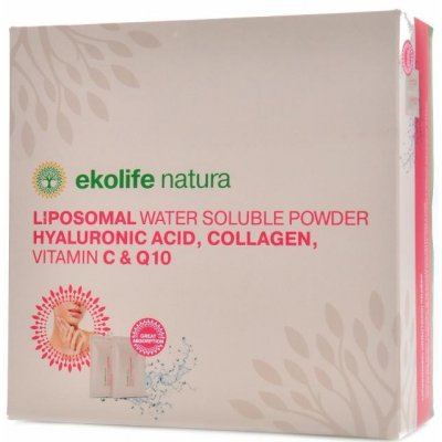 EKOLIFE NATURA Liposomal Hyaluronic Acid, Collagen, Vitamin C and Q10 15 x 6,5 g