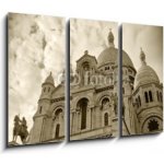 Obraz 3D třídílný - 105 x 70 cm - Sacre coeur at Montmartre Sacre coeur v Montmartru – Hledejceny.cz