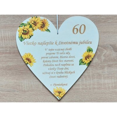 Dřevěné srdíčko 30cm + věnování NA MÍRU – HobbyKompas.cz