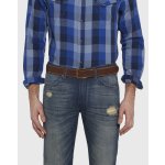 Wrangler W0081US85 basic stitched belt brown – Zboží Dáma