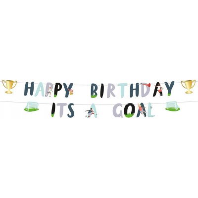 Folat BV Baner závěsný Happy Birthday It´s a Goal , 1,5 m – Sleviste.cz