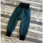 Yháček softshellové kalhoty zimní žíhané petrolej – Zboží Mobilmania