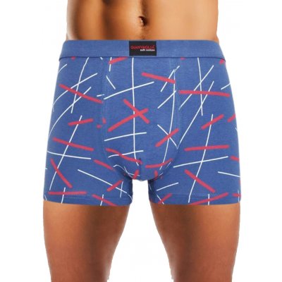 Gianvaglia abstrakt 7005 pánské bavlněné boxerky modrá světlá – Zboží Dáma