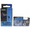 Barvící pásky Casio originální páska do tiskárny štítků, Casio, XR-9BU1, černý tisk/modrý podklad, nelaminovaná, 8m, 9mm