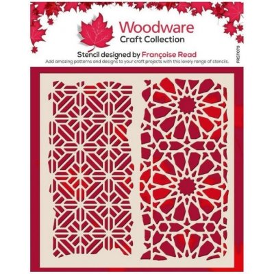 Woodware Plastová šablona 15x15cm vzory – Zboží Dáma
