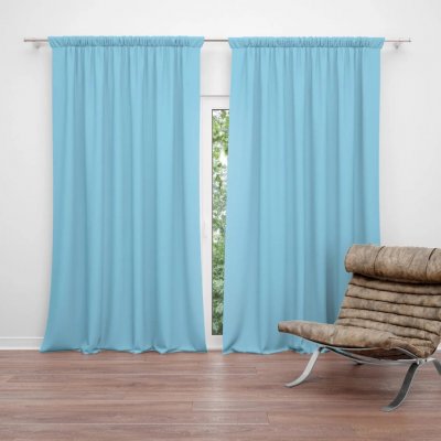 Sablio Závěs Blankytně modrá: 2ks 140x250cm – Hledejceny.cz