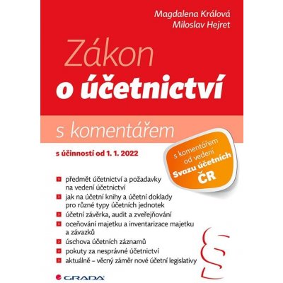 Zákon o účetnictví 2022 - Magdaléna Králová, Miloslav Hejret – Zboží Mobilmania