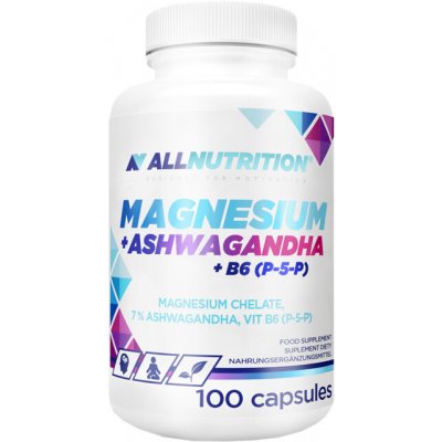 Allnutrition Magnesium + Ashwagandha + B6 P-5-P 100 kapslí – Hledejceny.cz