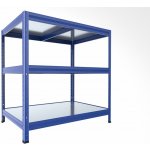 Biedrax Regál do domácnosti 45 x 60 x 120 cm, modrý, 3 police plech zinek, nosnost 150 kg na polici – Hledejceny.cz