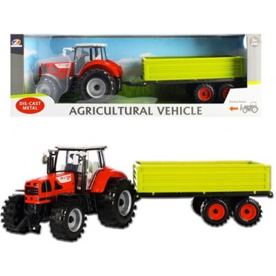 CreativeToys Traktor se zemědělským strojem pull&back