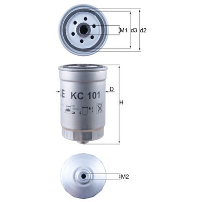 Palivový filtr MAHLE ORIGINAL KC 101 (KC101) | Zboží Auto