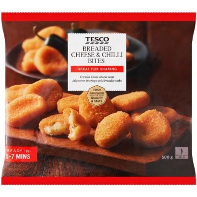 Tesco Obalovaný předsmažený sýr s chilli papričkami jalapeño 500 g – Zboží Dáma