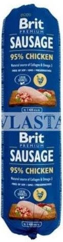 Brit Premium salám 95 % kuřecí a ryba 0,8 kg