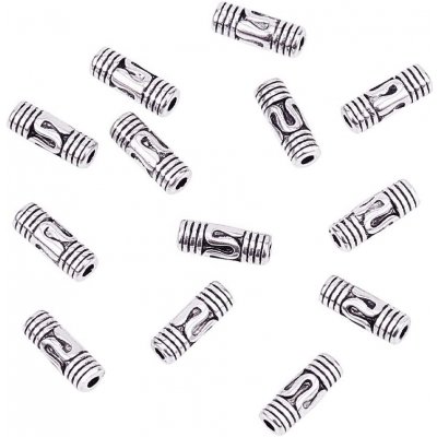Kovový oddělovací korálek - starostříbrný - váleček - 8 x 3 mm - 1 ks – Zboží Dáma Kovový oddělovací korálek - starostříbrný - váleček - 8 x 3 mm - 1 ks – Zboží Dáma