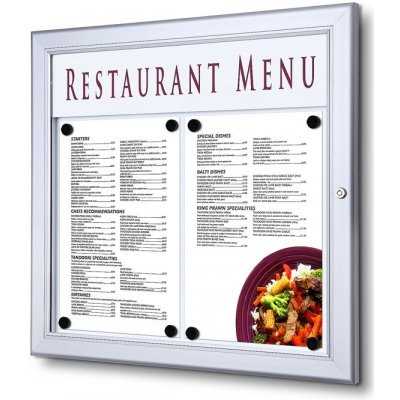 A-Z Reklama CZ Menu Board SCZ venkovní vitrína pro prospekty 2 x A4 – Zboží Živě