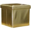 Taburet IDEA nábytek - Sedací úložný box zlatý IDEA nábytek