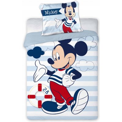 Textylia povlečení Myška Mickey modré 90 x 120 , 40 x 60 cm