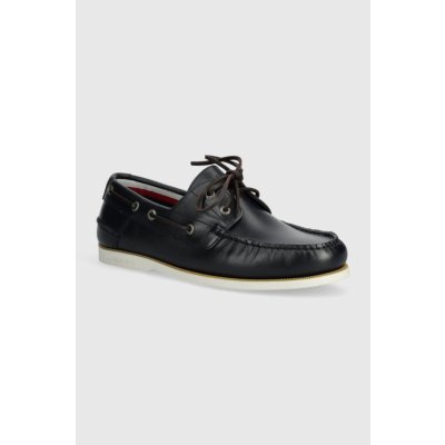 Tommy Hilfiger Th Boat Shoe Core Leather FM0FM04506 tmavomodré – Zbozi.Blesk.cz