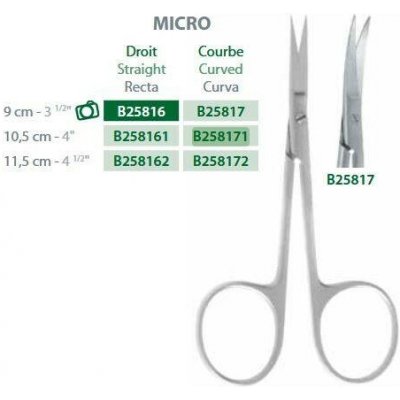 MICRO chirurgické nůžky rovné 10,5cm – Hledejceny.cz