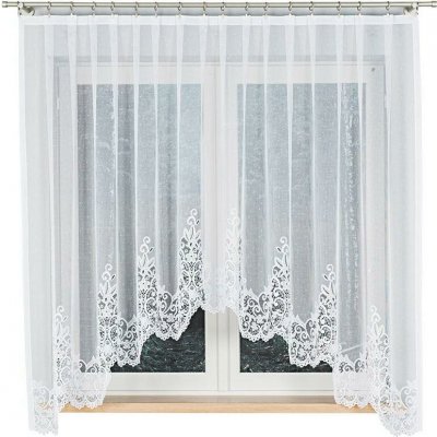 Dekorační oblouková krátká záclona na žabky BERENIKA 170 bílá 300x170 cm MyBestHome – Hledejceny.cz