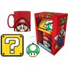 Hrnek a šálek CurePink Dárkový set Nintendo Super Mario hrnek přívěsek tácek hrnku GP85204 315 ml