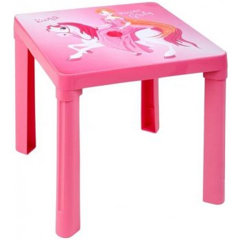 STAR PLUS Dětský zahradní nábytek Plastový stůl růžový
