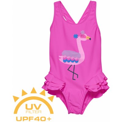 Color Kids Swimsuit W. Application, sugar pink – Zboží Mobilmania
