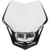 Moto řídítko UNI přední maska včetně světla V-Face FULL LED, RTECH (bílá/černá)