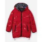 Desigual Letters holčičí zimní prošívaný kabát Červený – Zboží Mobilmania