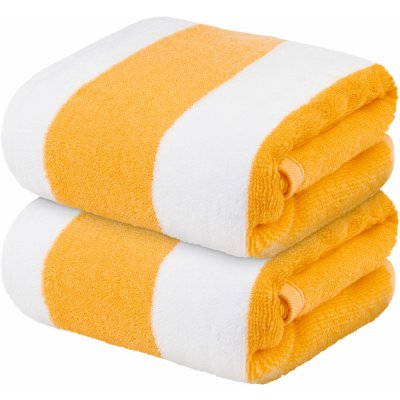 Livarno home Prémiový froté ručník 50 x 100 cm 2 ks žlutá a bílá – Zboží Mobilmania