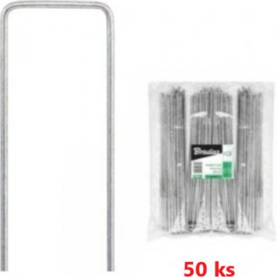 BRADAS Kovový pozinkovaný U-kolík 15 x 3 cm - 50 ks – Sleviste.cz