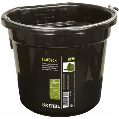 Kerbl Vědro na krmivo a vodu s uchem FlatBack 20 l černá – Hledejceny.cz