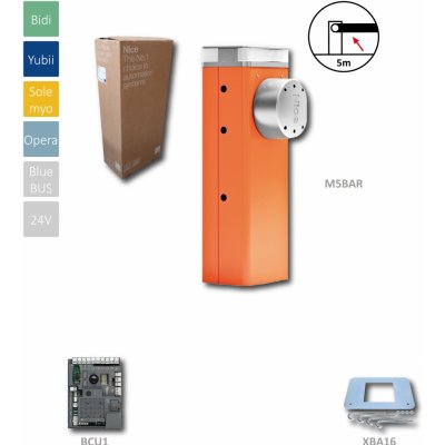 Automatická závora do 5 m průjezdu, motor 24 V, 150 W, 200 Nm, s elektronikou XBA3R10 (SPBCU1), 1x kotevní deska, bez ramena – Zboží Mobilmania