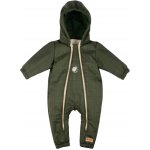 Monkey Mum® Dětská zimní softshellová kombinéza s beránkem Khaki mysliveček – Hledejceny.cz